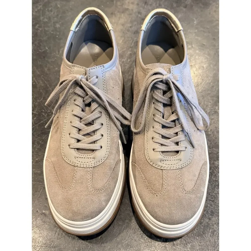 MICHAEL Michael Kors Hayes Platform Gray Leather Sneakers Women's Size 10M NWT